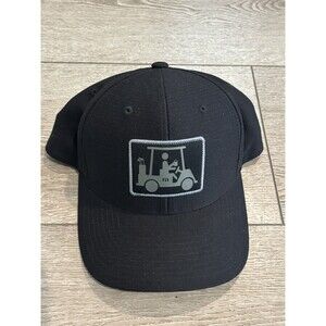 Travis Mathew El Capitan Golf Cart Patch Adjustable Snapback Hat Black